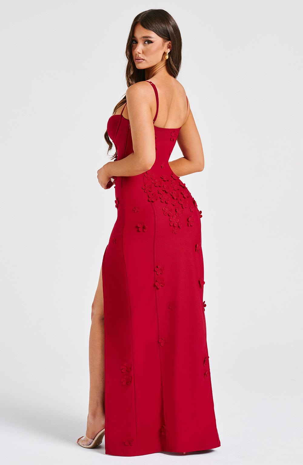 Dalary Maxikleid - Rot gefüttert