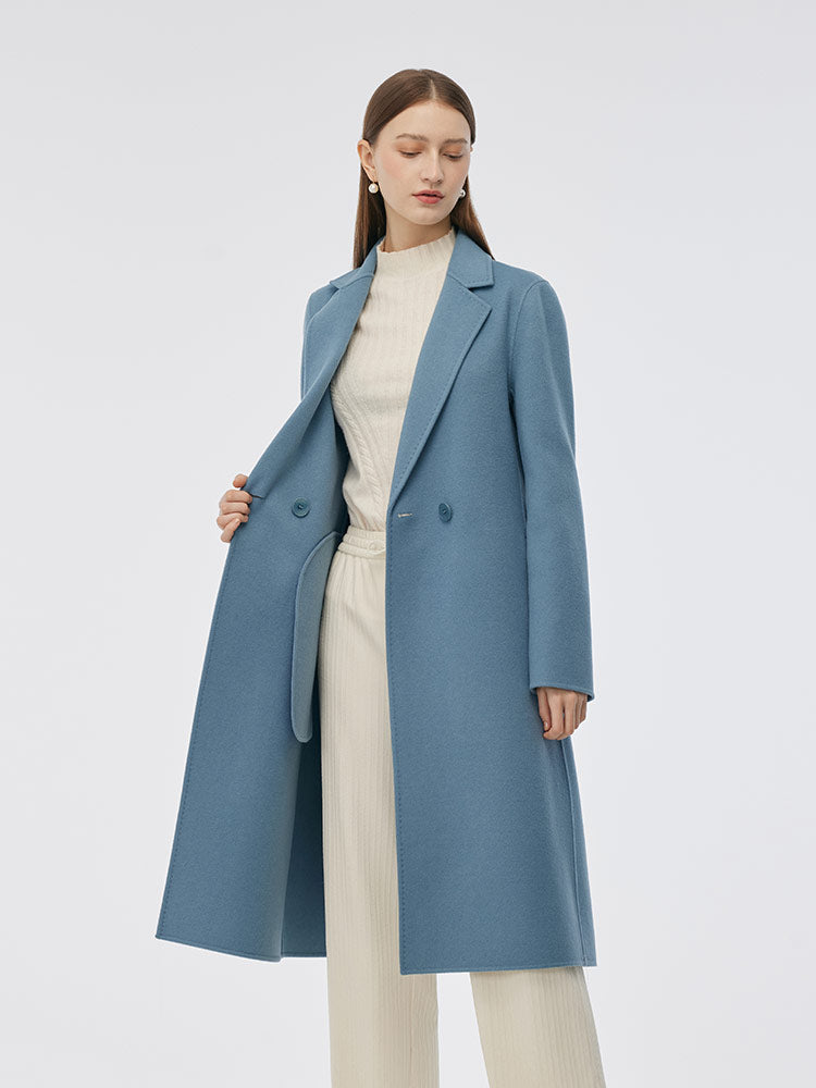 Double-Sided Back Slit Women's Coat 