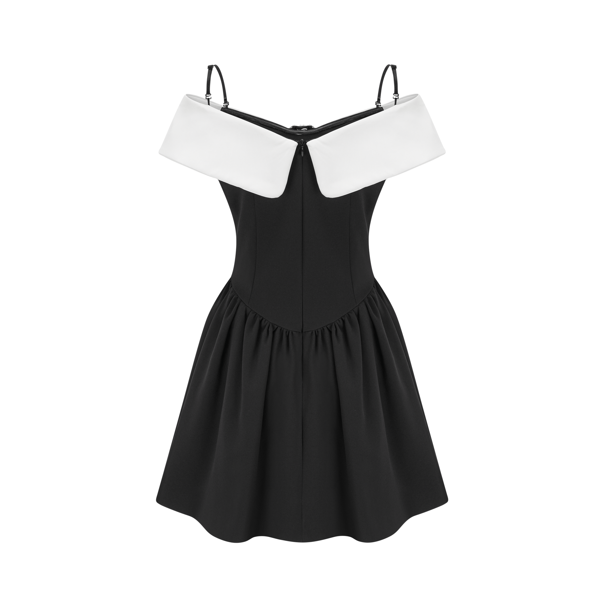 Deniece Off-Shoulder Black Mini Dress