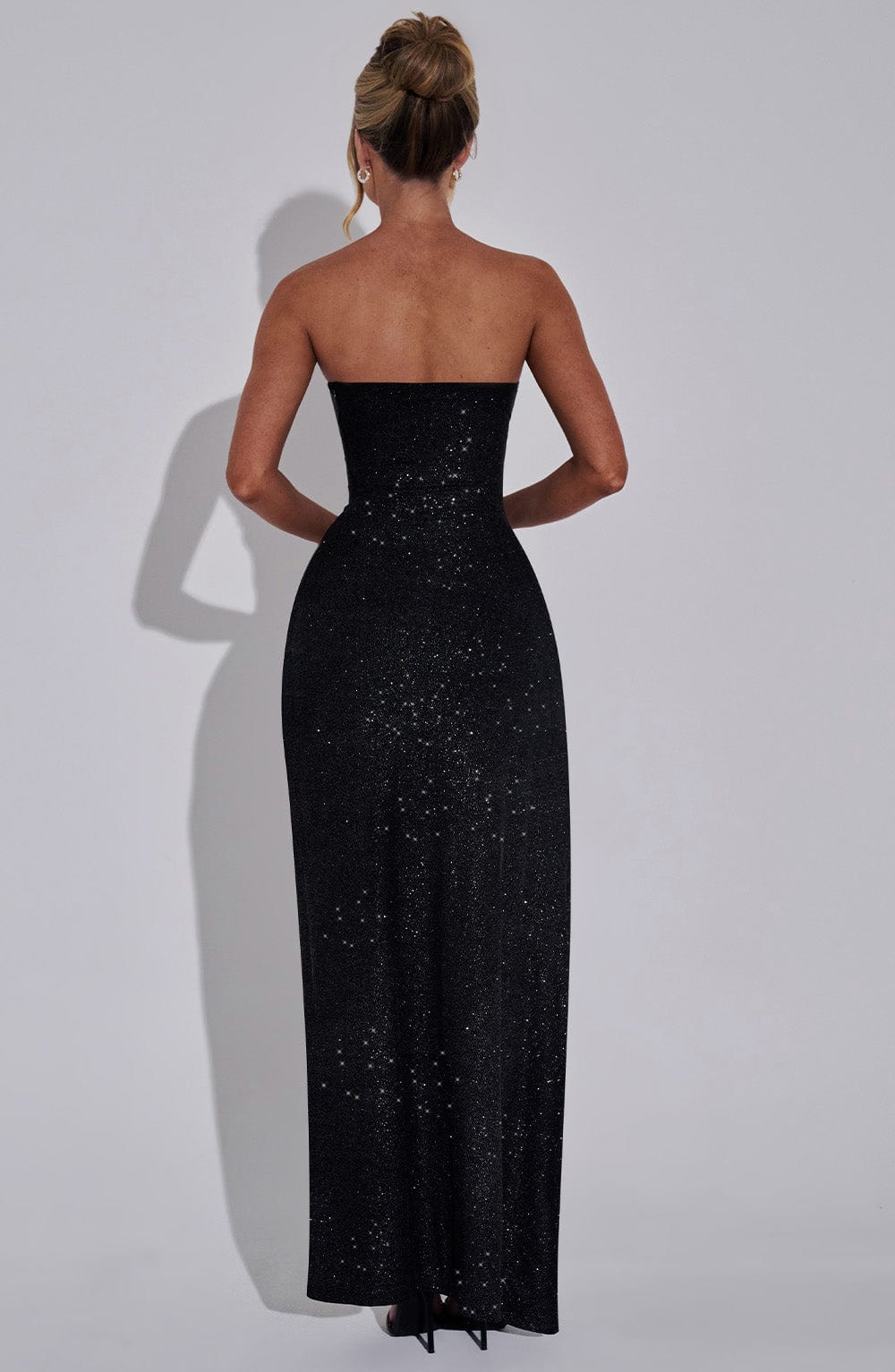 Dhalia Maxikleid - Schwarz schimmernd