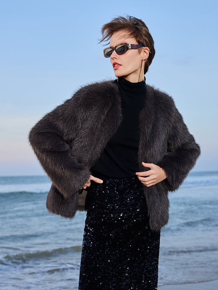 Eco-Friendly Fur Women's Short Coat 