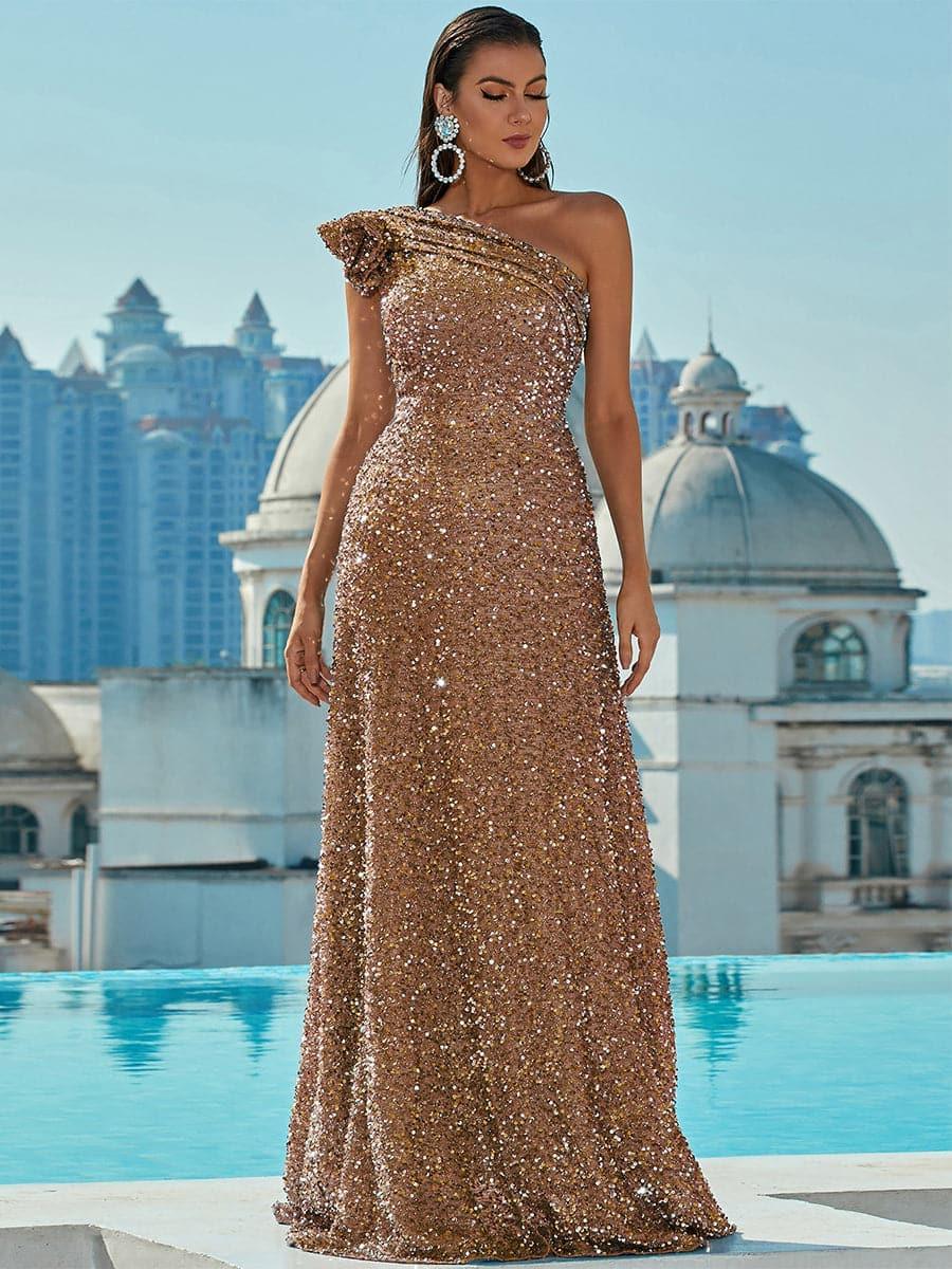 Fayre One-Shoulder-Maxikleid