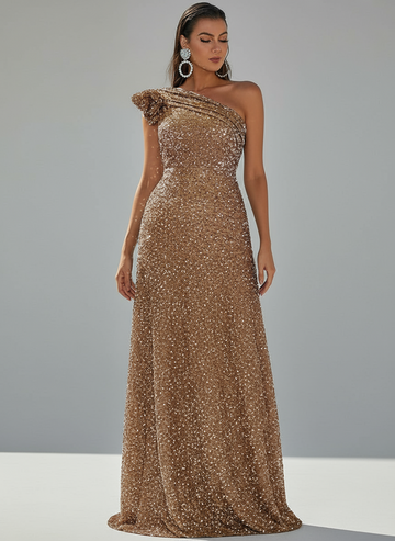 Fayre One-Shoulder-Maxikleid