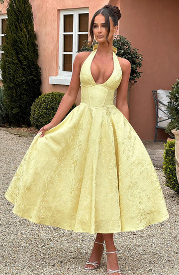 Effie Midikleid - Gelb