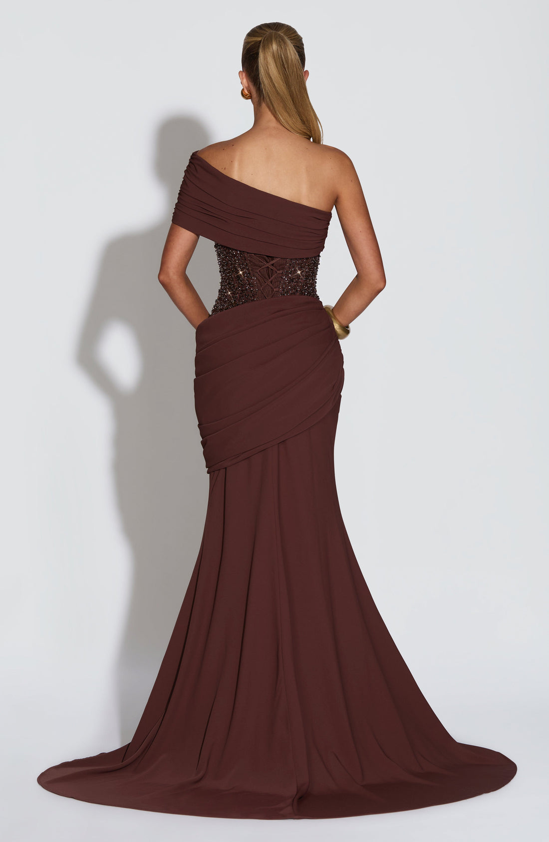 Ellora Maxikleid – Pflaumenbraun