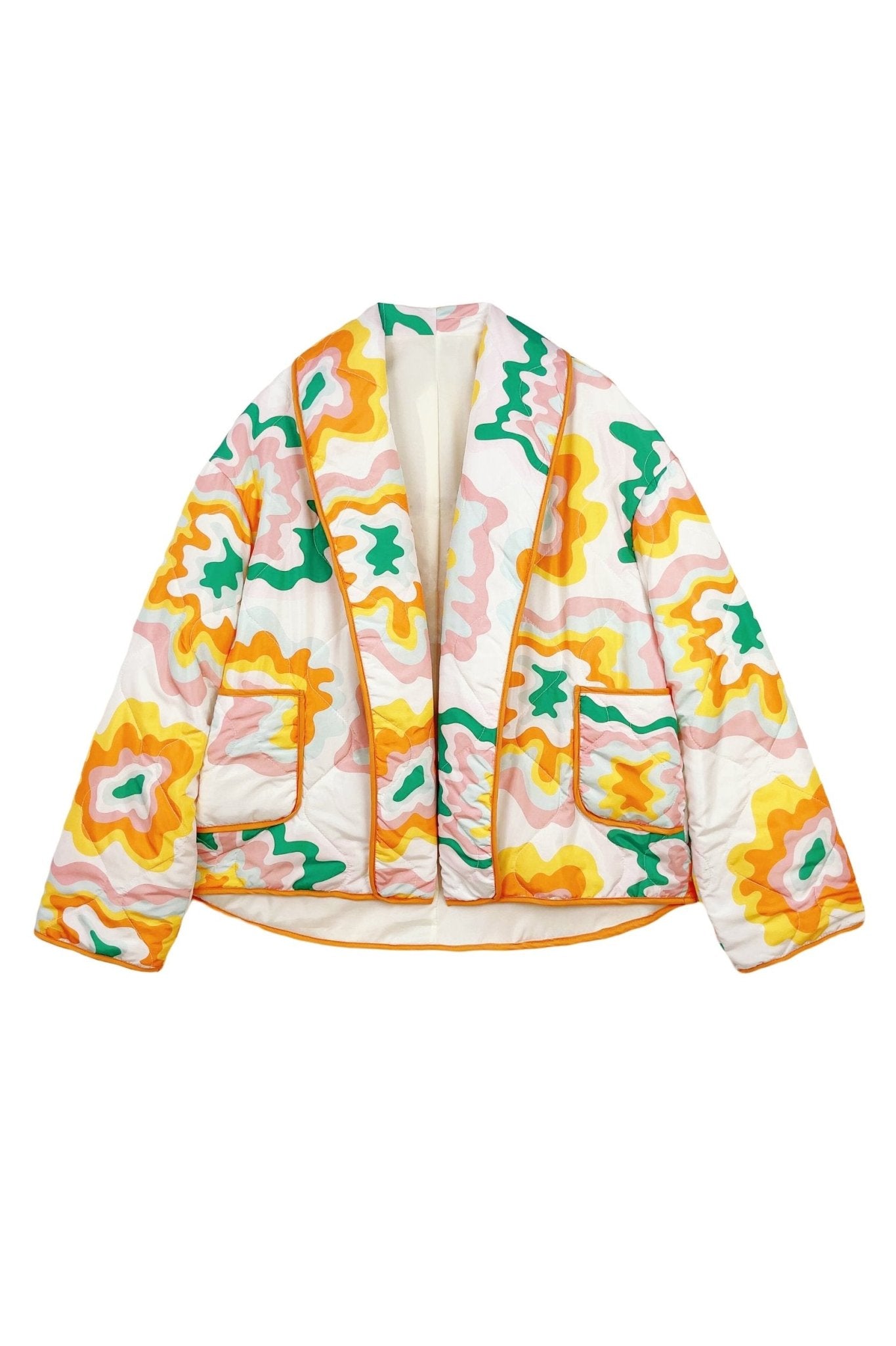 Steppjacke mit Apfelmuster