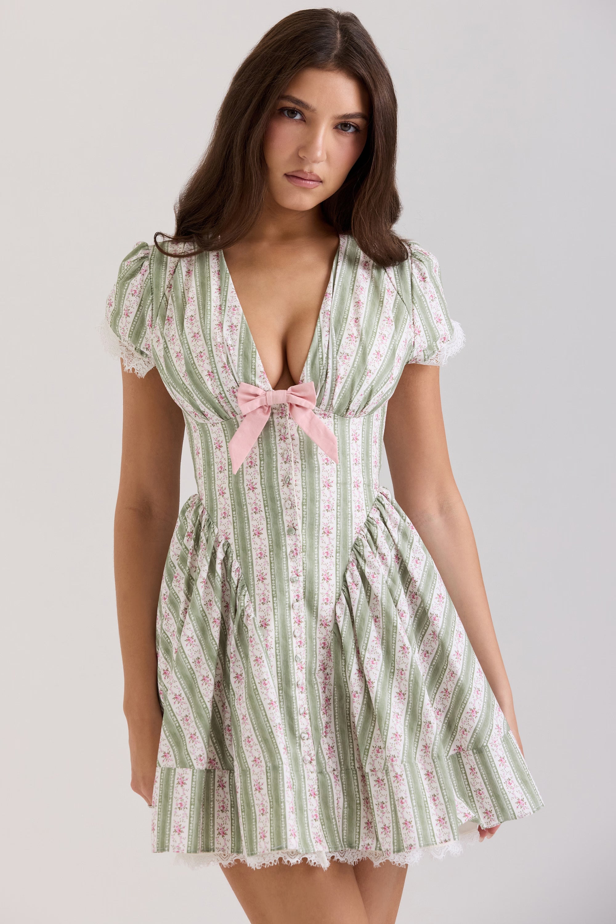 Emiliana Gingham Pamuklu Mini Elbise