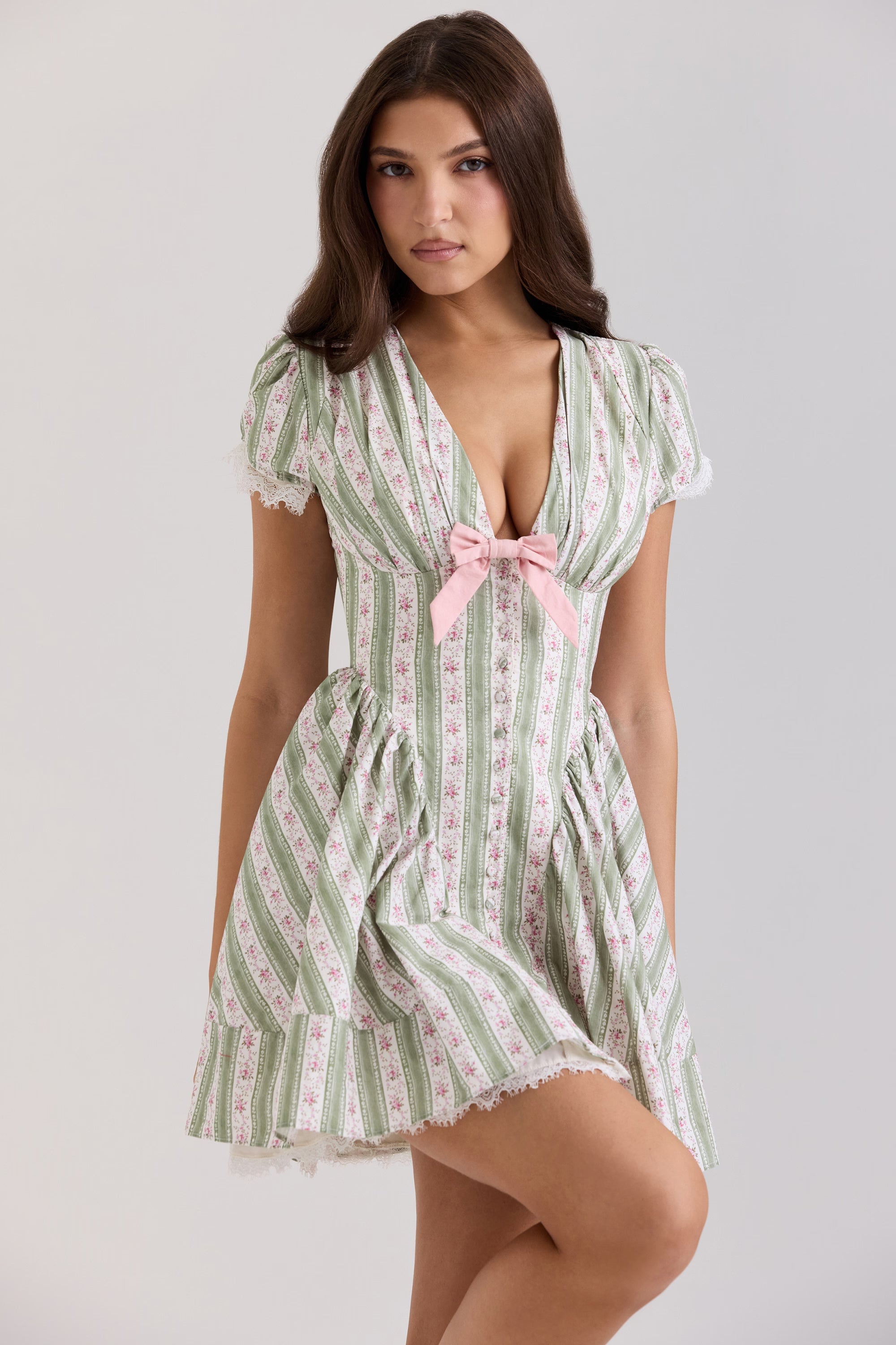 Emiliana Gingham Pamuklu Mini Elbise
