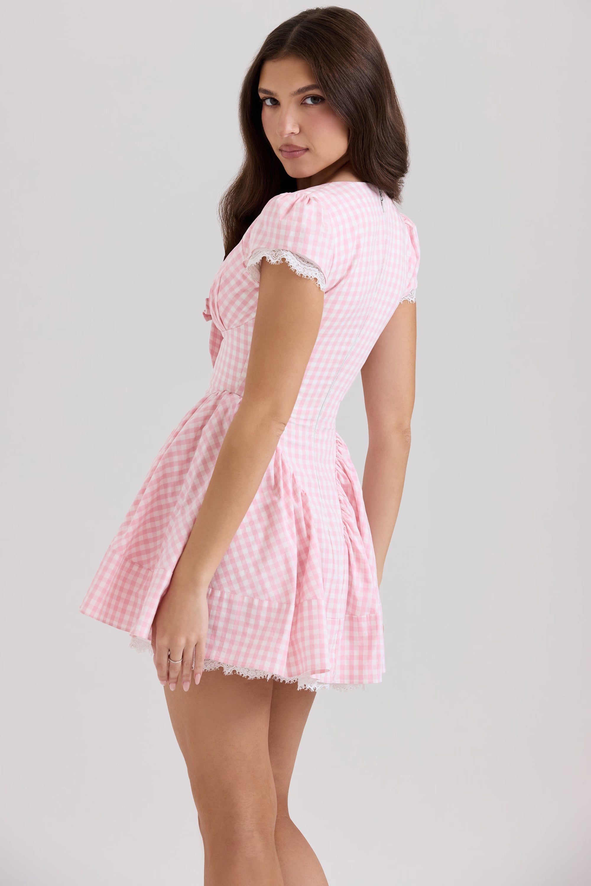 Emiliana Gingham Pamuklu Mini Elbise