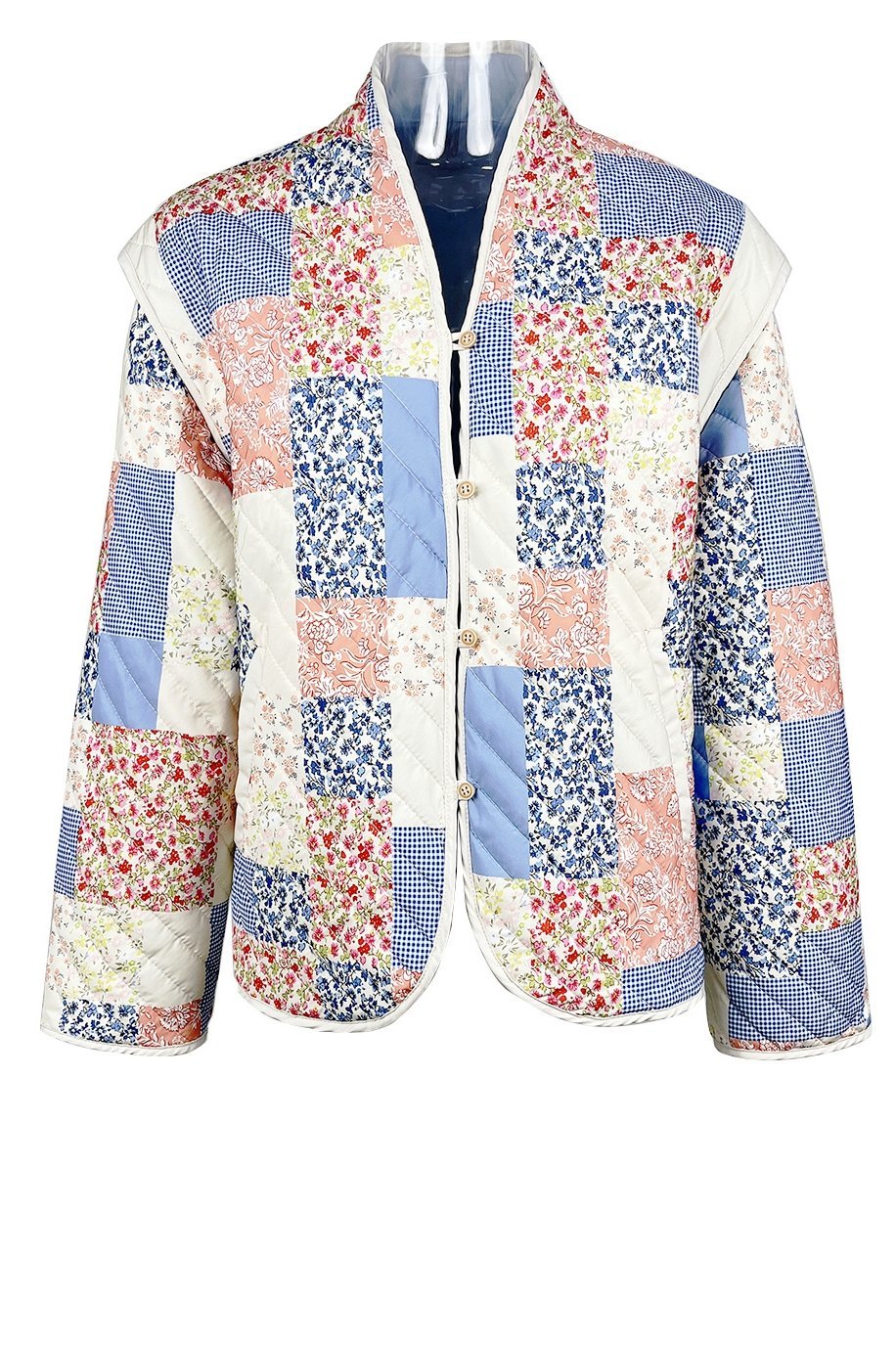 Enid Steppjacke mit Print und wandelbarem Design
