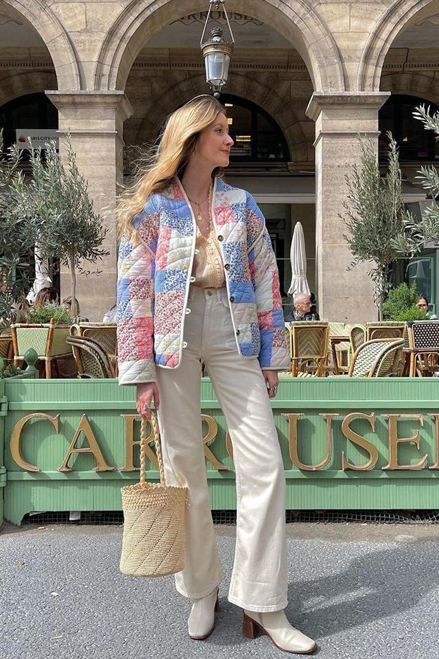 Enid Steppjacke mit Print und wandelbarem Design