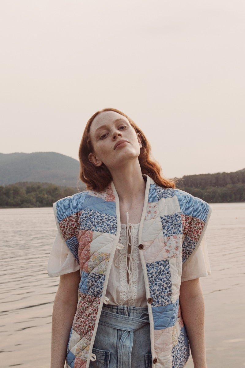 Enid Steppjacke mit Print und wandelbarem Design