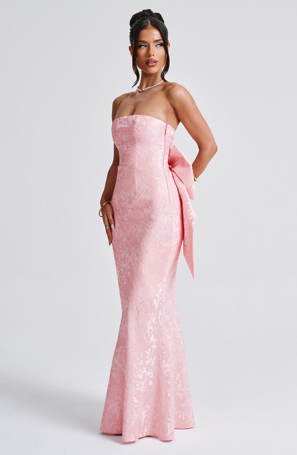 Felicity Maksi Elbise - Pembe
