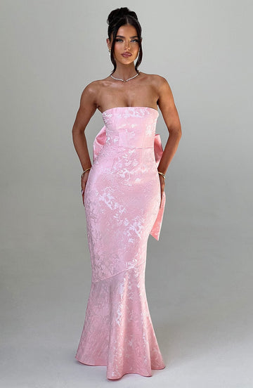 felicity maxi dress Felicity | TEAL Satin Asymmetric-Neck Maxi Dress With Feather Detailing