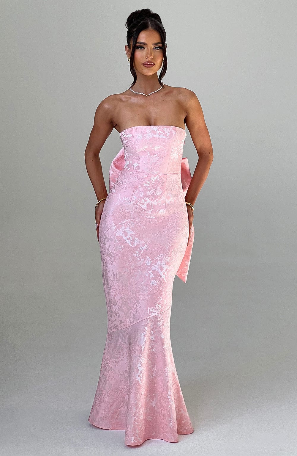Felicity Maksi Elbise - Pembe
