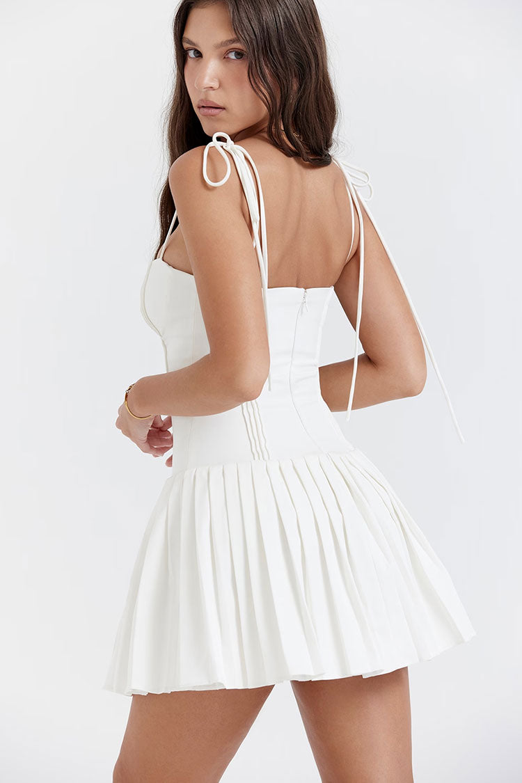 Pleated Mini Summer Dress
