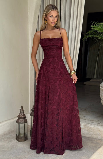 Francis Maxi Dress - Burgundy