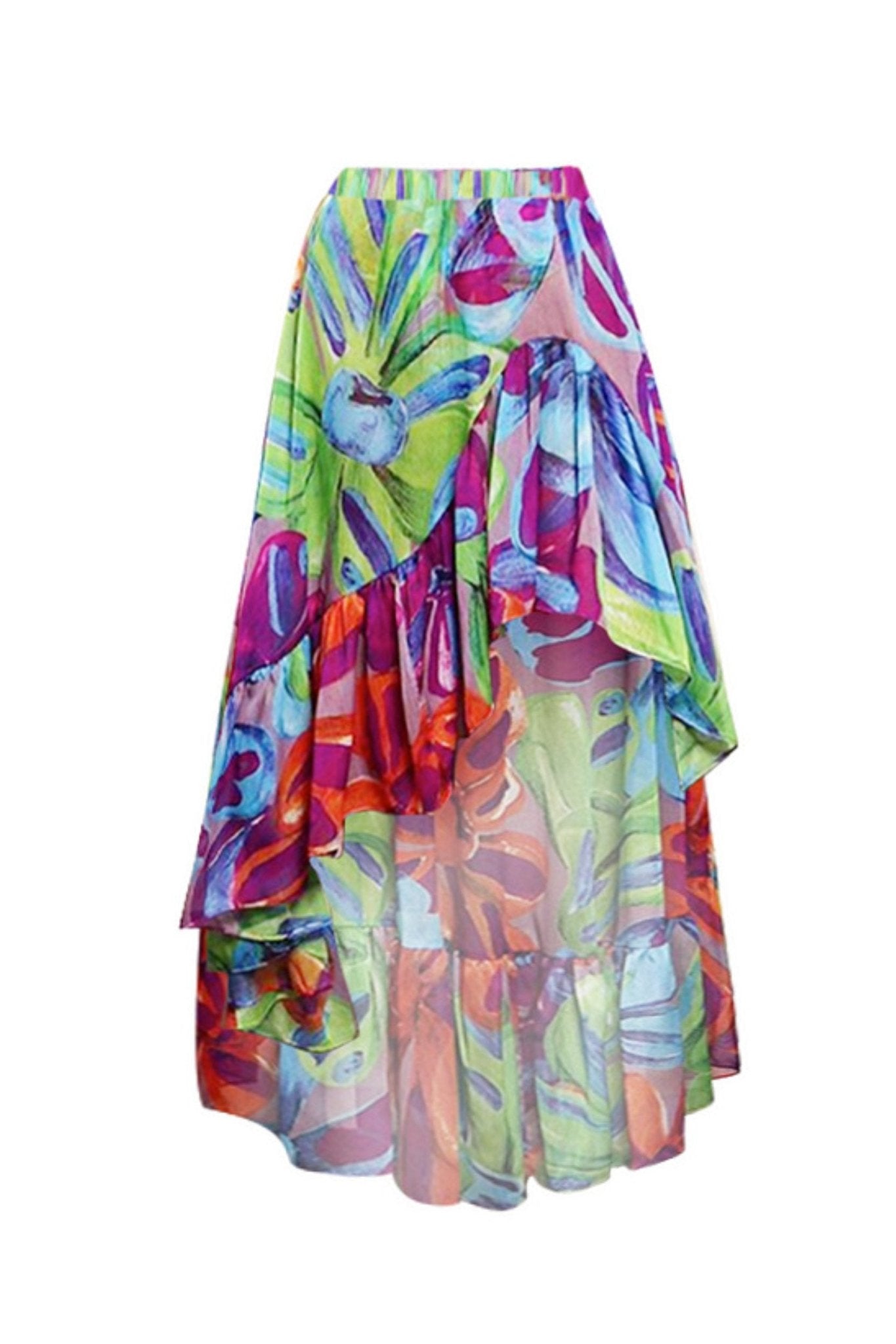 Frica Badeanzug mit Print, Cut-outs und Rüschen, zweiteilig