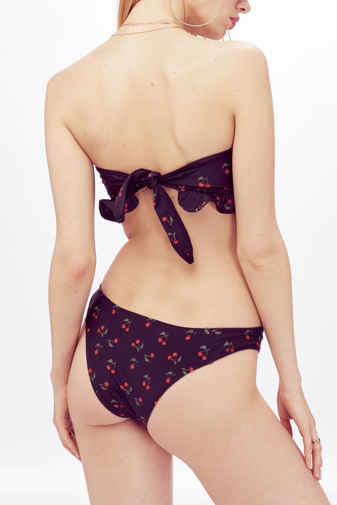 Gail Printed Bikini with Cherry Bow Tie