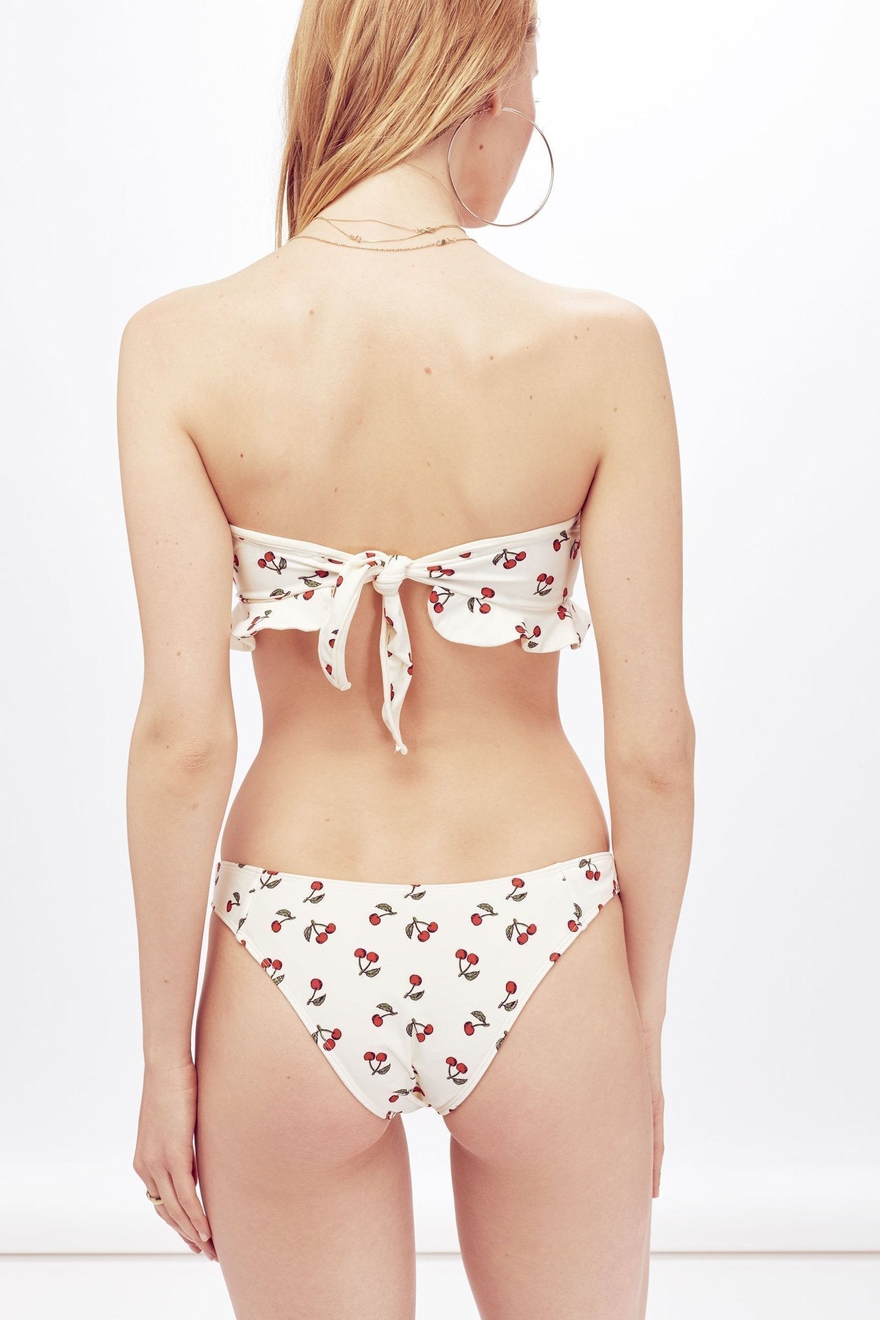 Gail Printed Bikini with Cherry Bow Tie