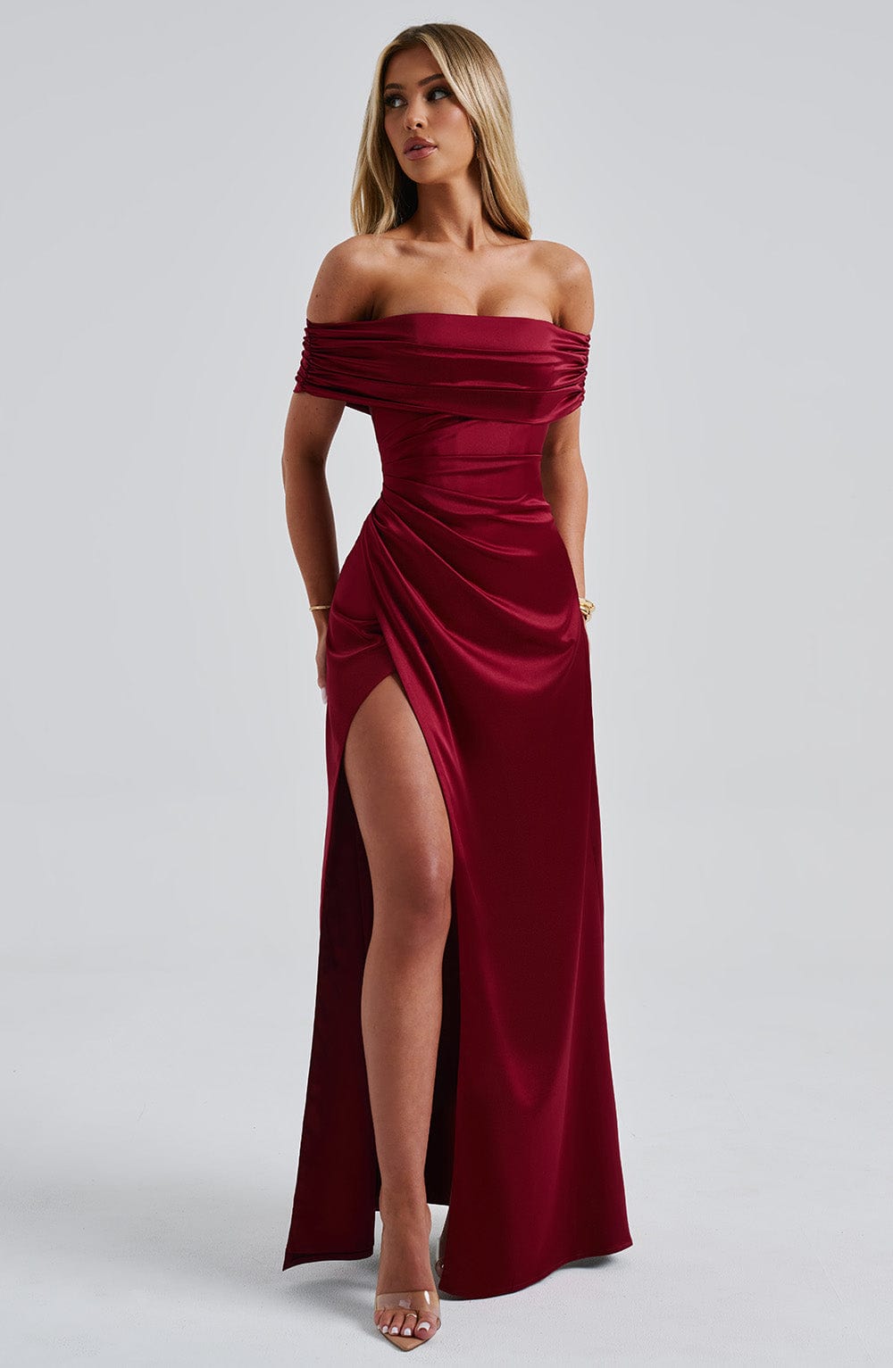 Gwendolyn Maxikleid - Burgunderrot