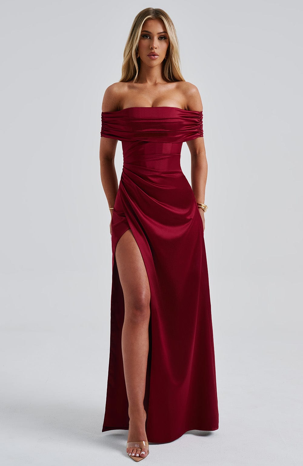Gwendolyn Maxikleid - Burgunderrot