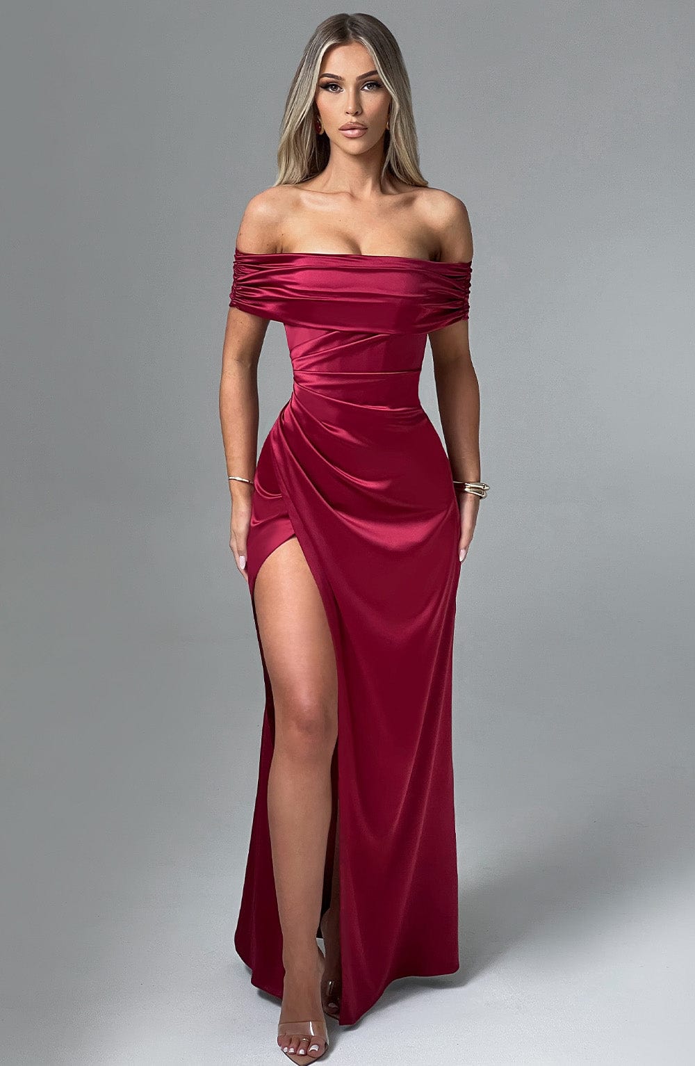 Gwendolyn Maxikleid - Burgunderrot