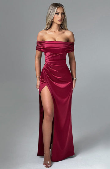 Gwendolyn Maxikleid - Burgunderrot