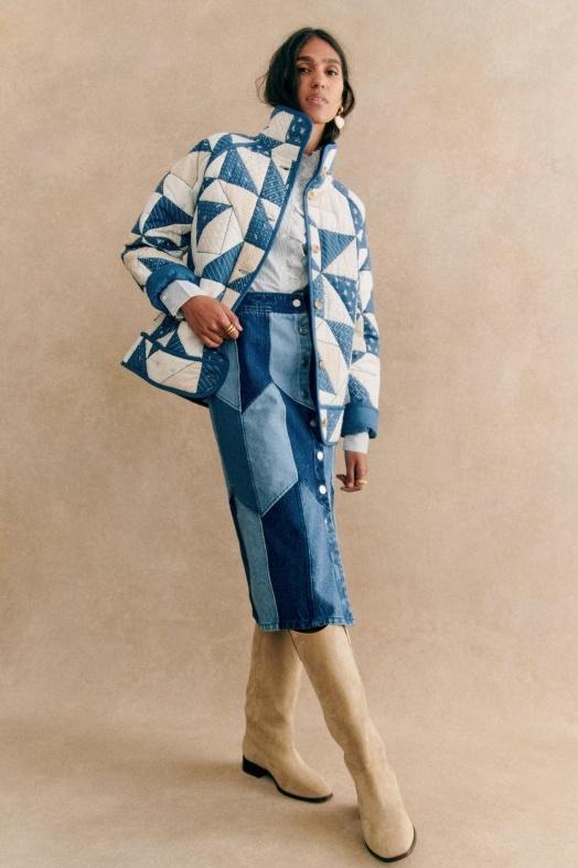 Hadley Steppjacke mit geometrischem Muster