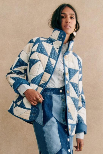 Hadley Steppjacke mit geometrischem Muster