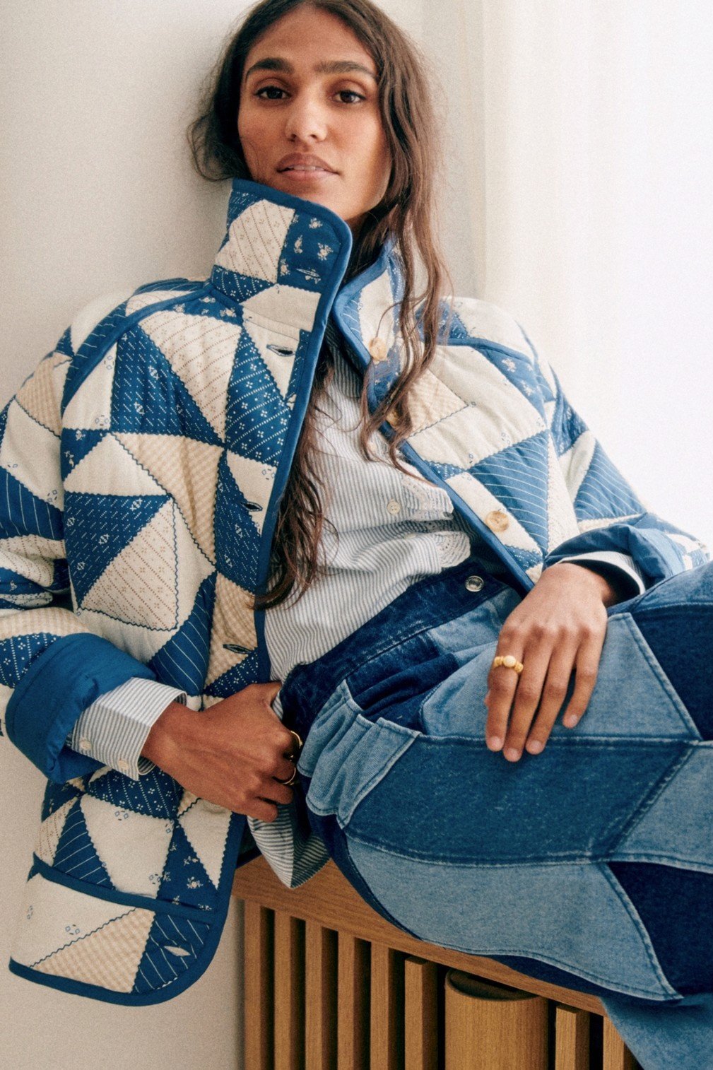 Hadley Steppjacke mit geometrischem Muster