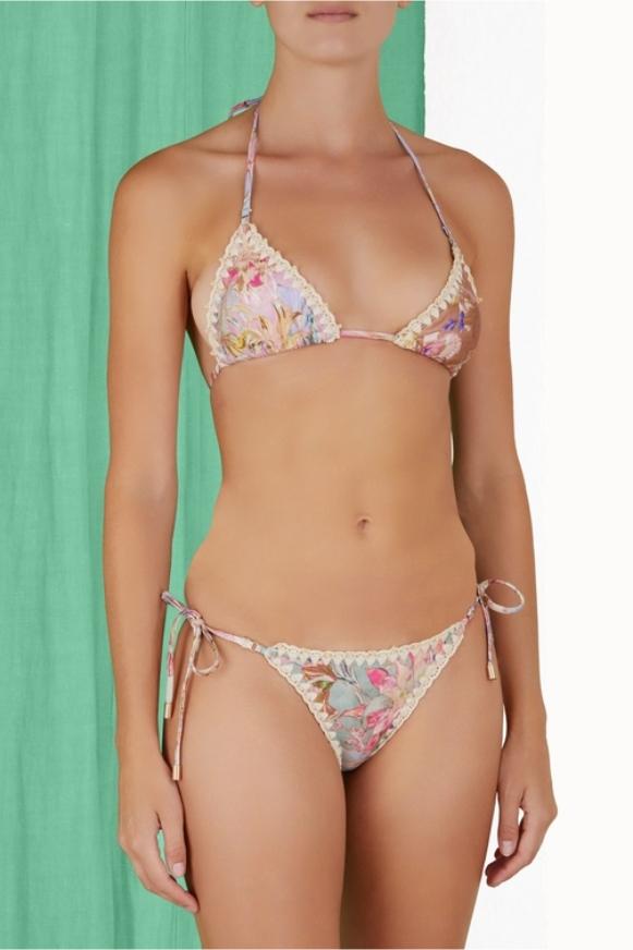 Izabella bedrucktes dreiteiliges Bikini-Set