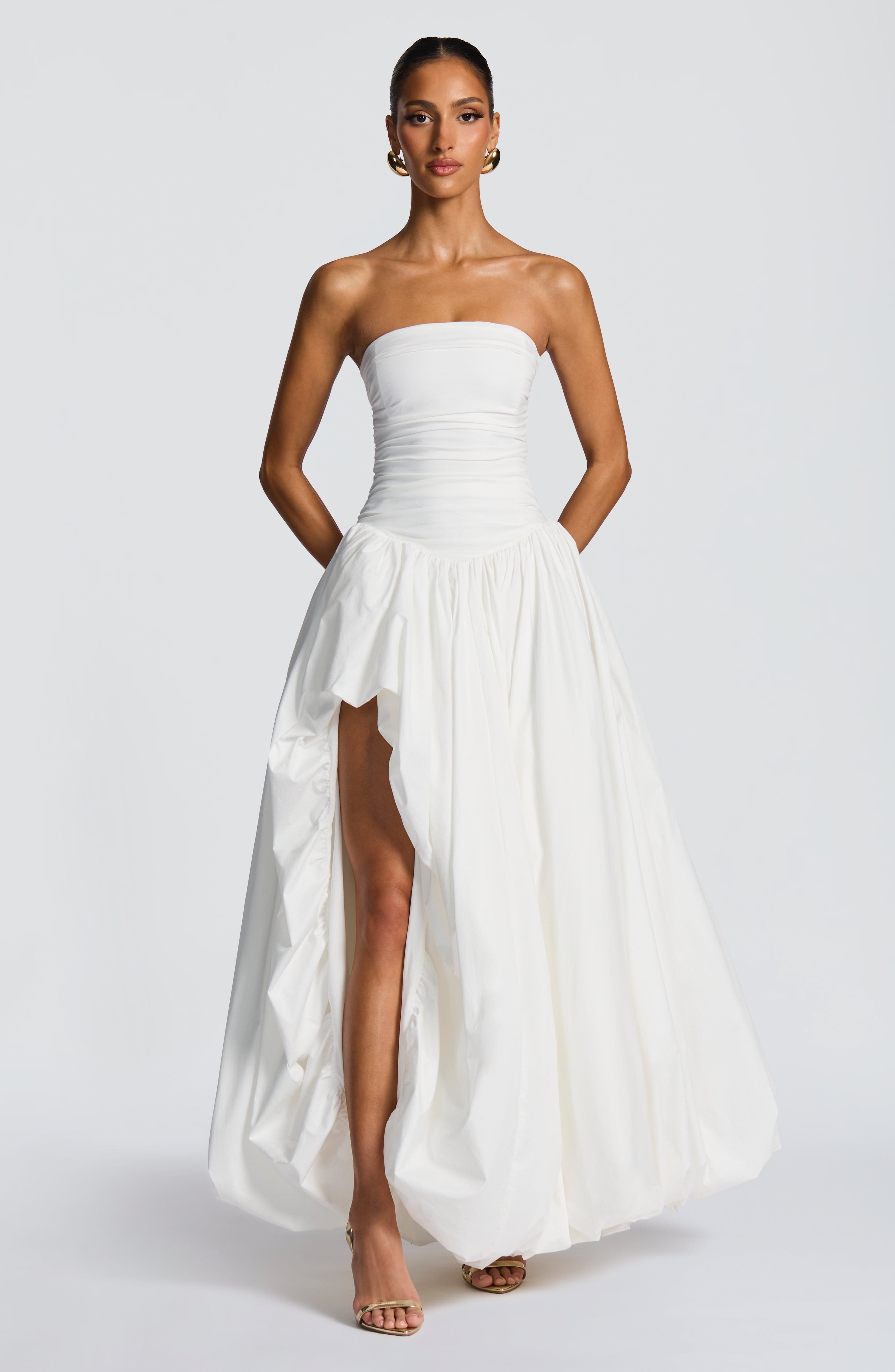 Jillian Maxi Elbise - Beyaz