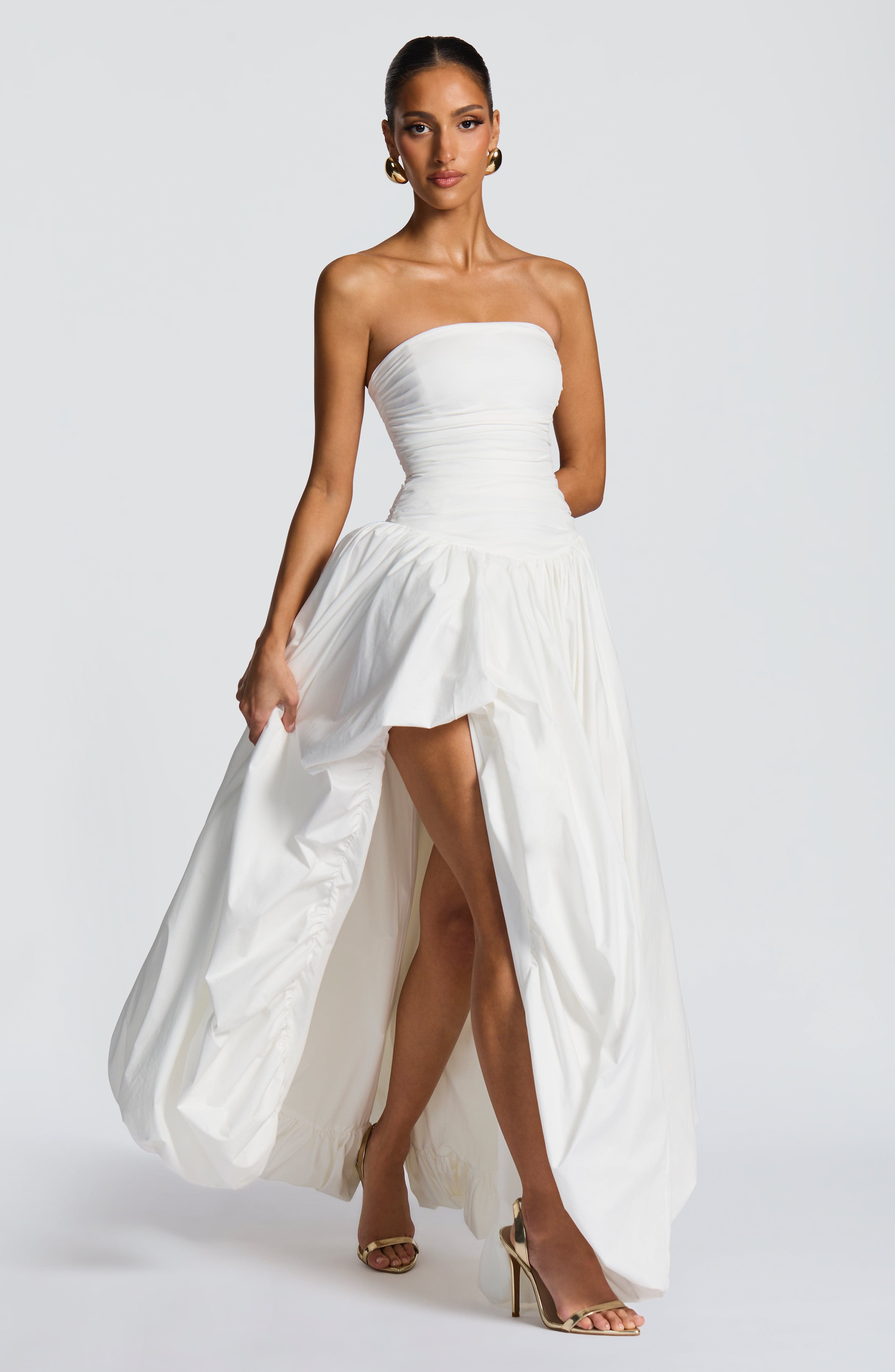 Jillian Maxi Elbise - Beyaz