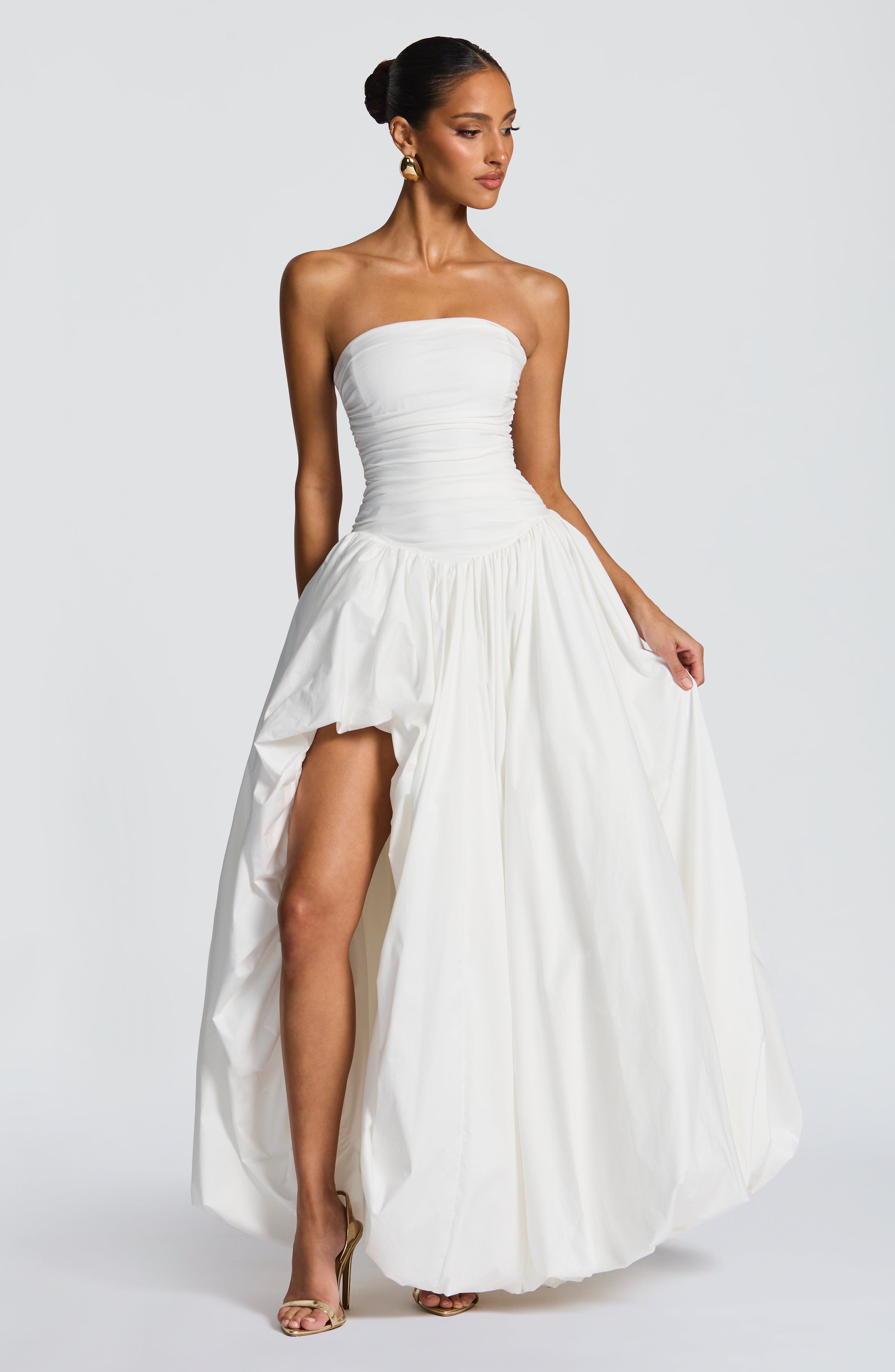 Jillian Maxi Elbise - Beyaz