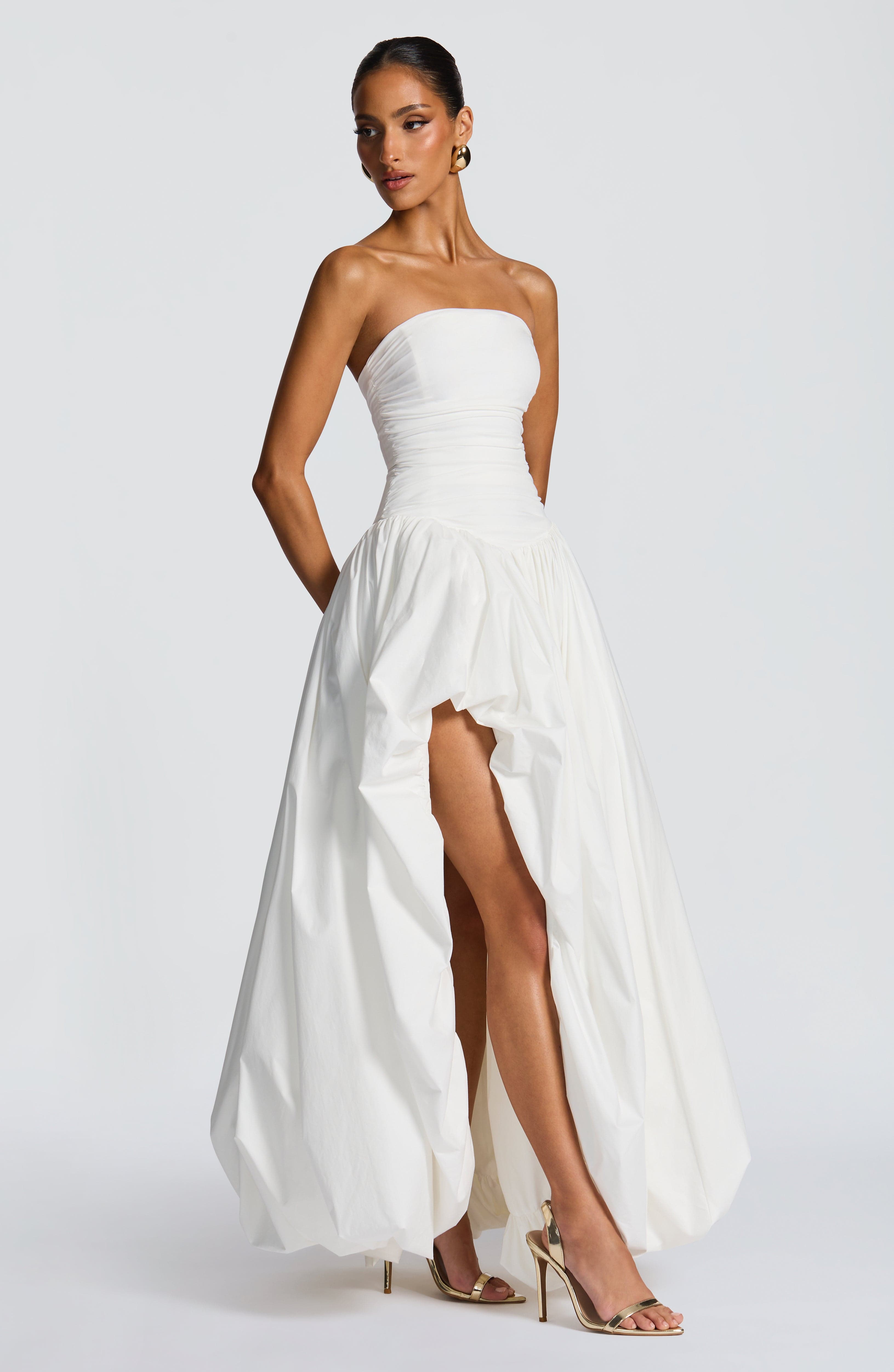 Jillian Maxi Elbise - Beyaz