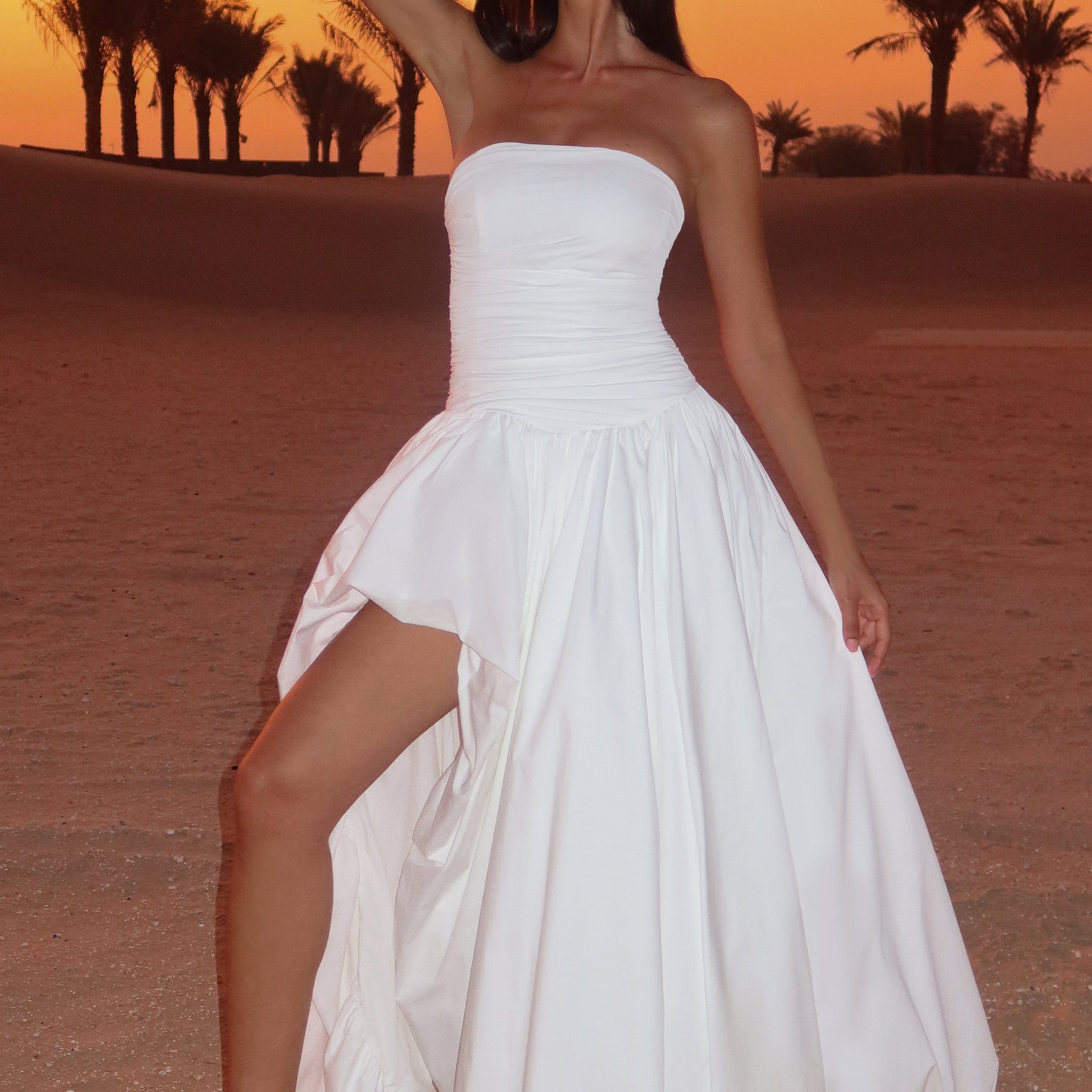 Jillian Maxi Elbise - Beyaz