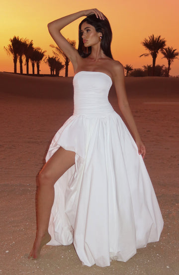 Jillian Maxi Elbise - Beyaz