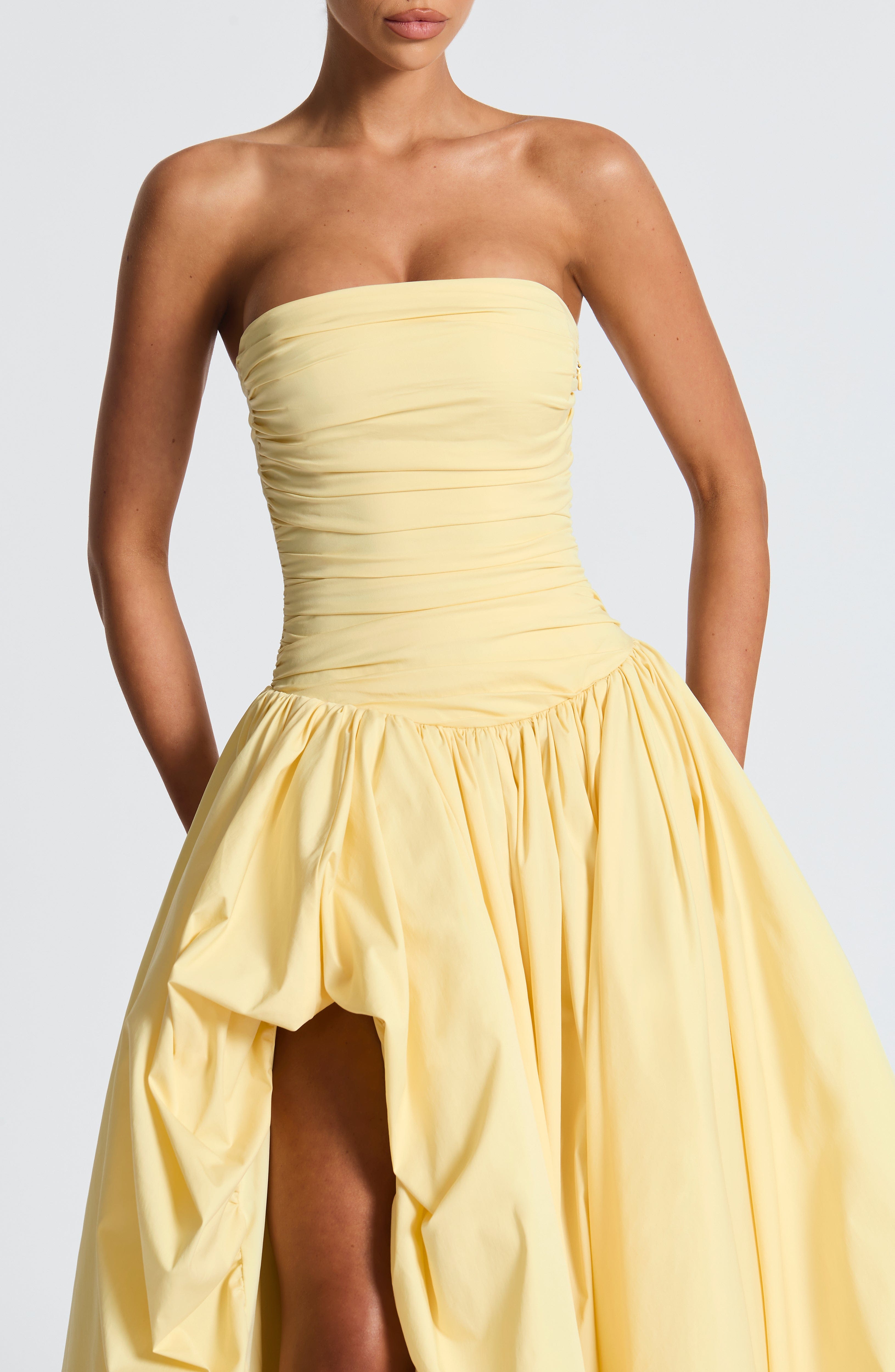 Jillian Maxi Elbise - Limon Sarısı
