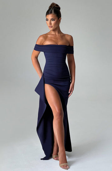 Joyce Maxi Elbise - Lacivert