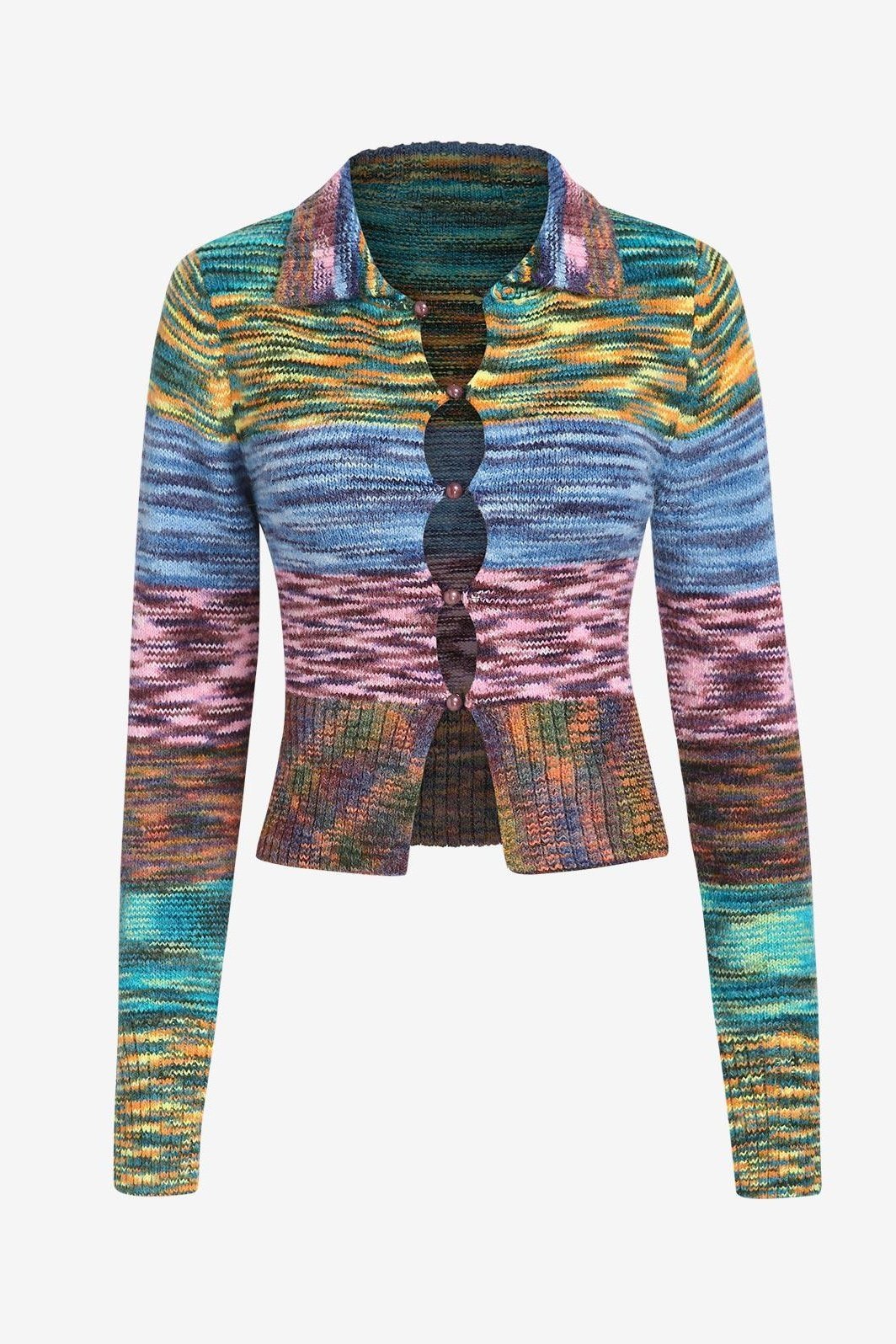 Judith Colorblock Knitted Sweater Cardigan