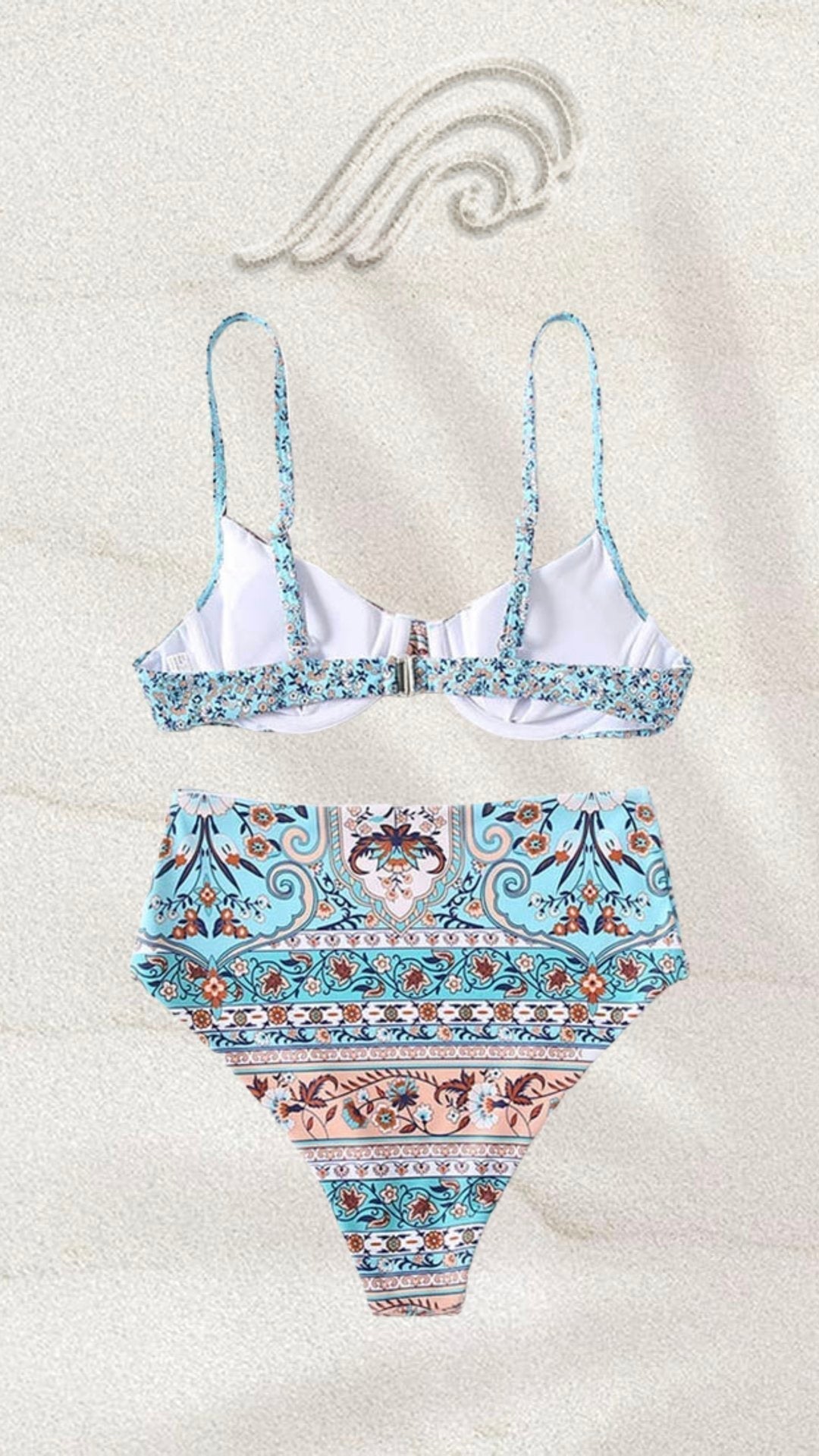 Juliet-Print High-Waist Bikini