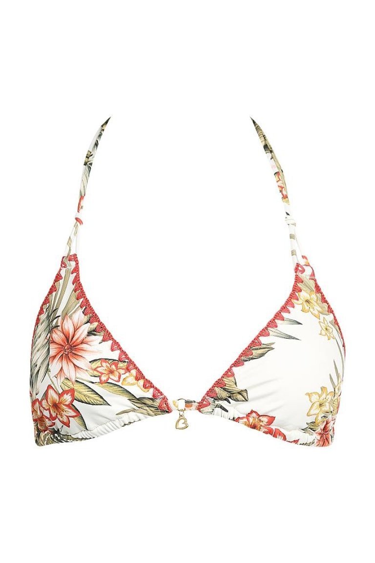 Bikini mit Katzenprint und Stickerei