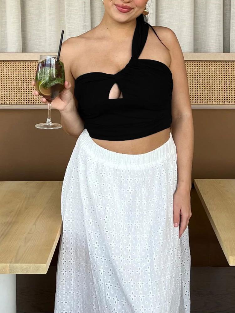 Laura One Shoulder Crop Top