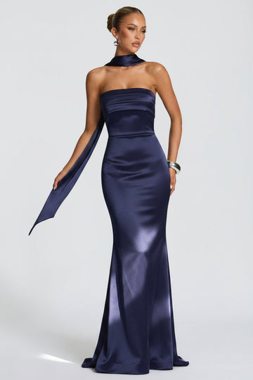 Leura Maxi Elbise - Lacivert