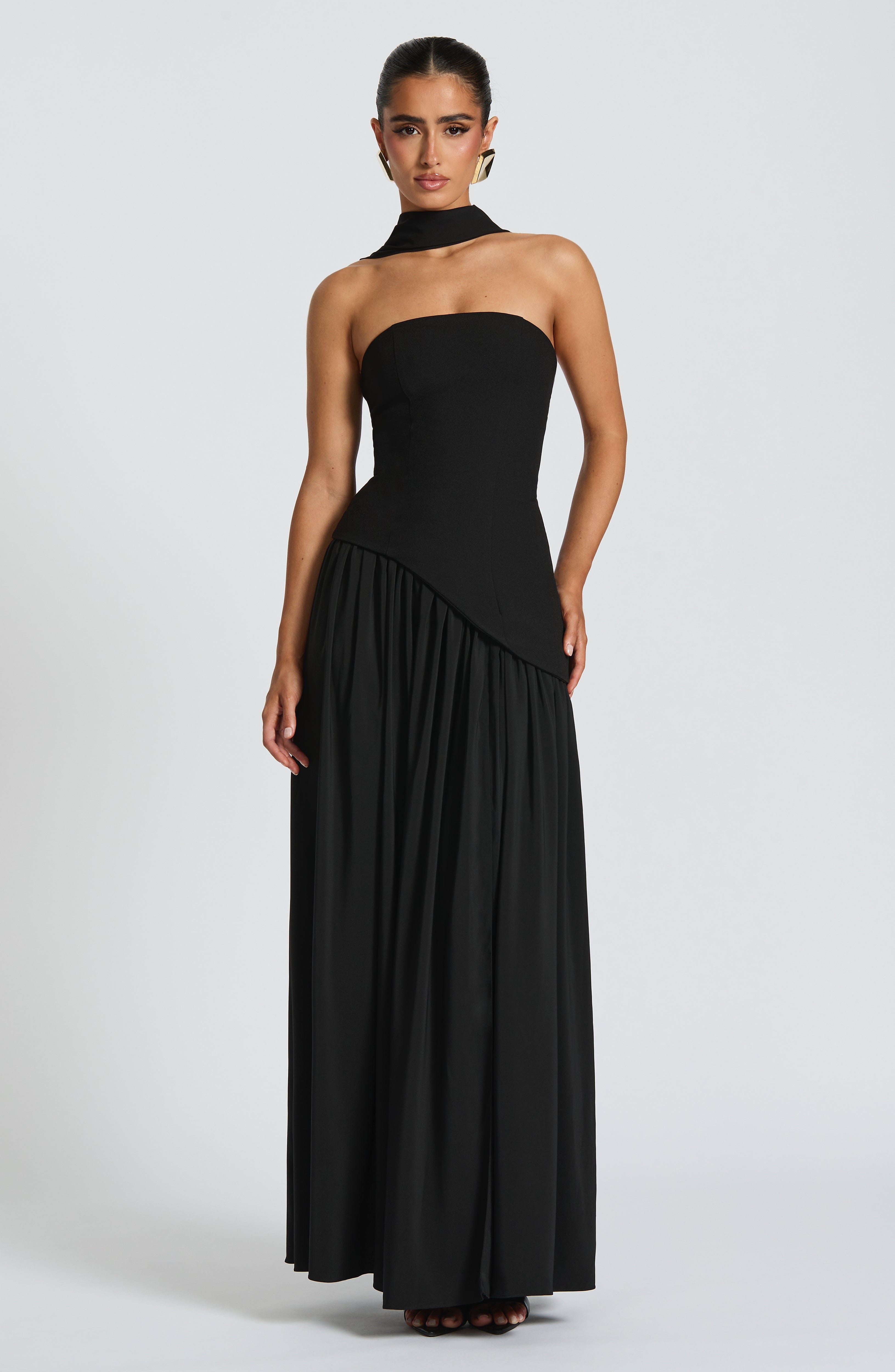 Maliyah Maxi Elbise - Siyah