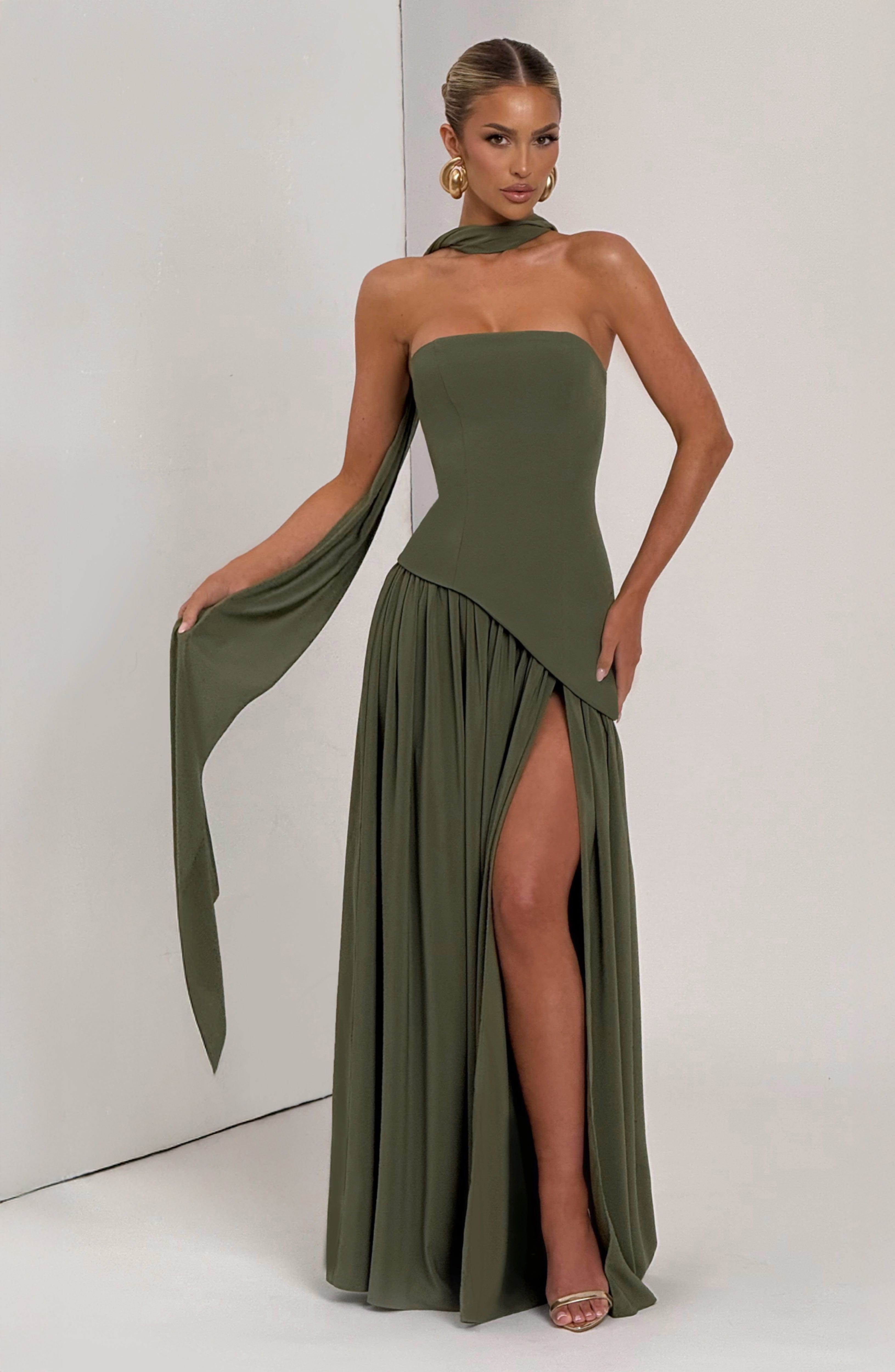 Maliyah Maxi Elbise - Haki