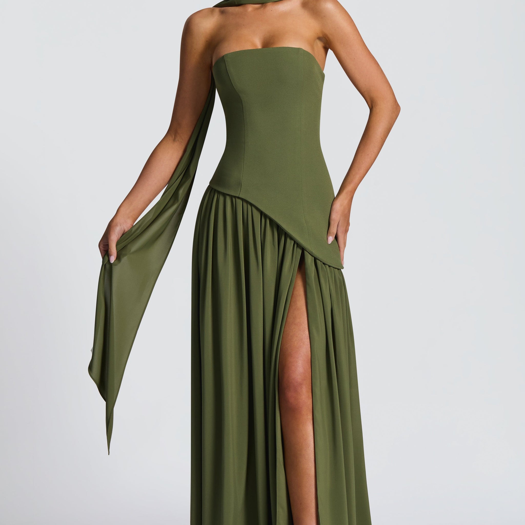 Maliyah Maxi Elbise - Haki