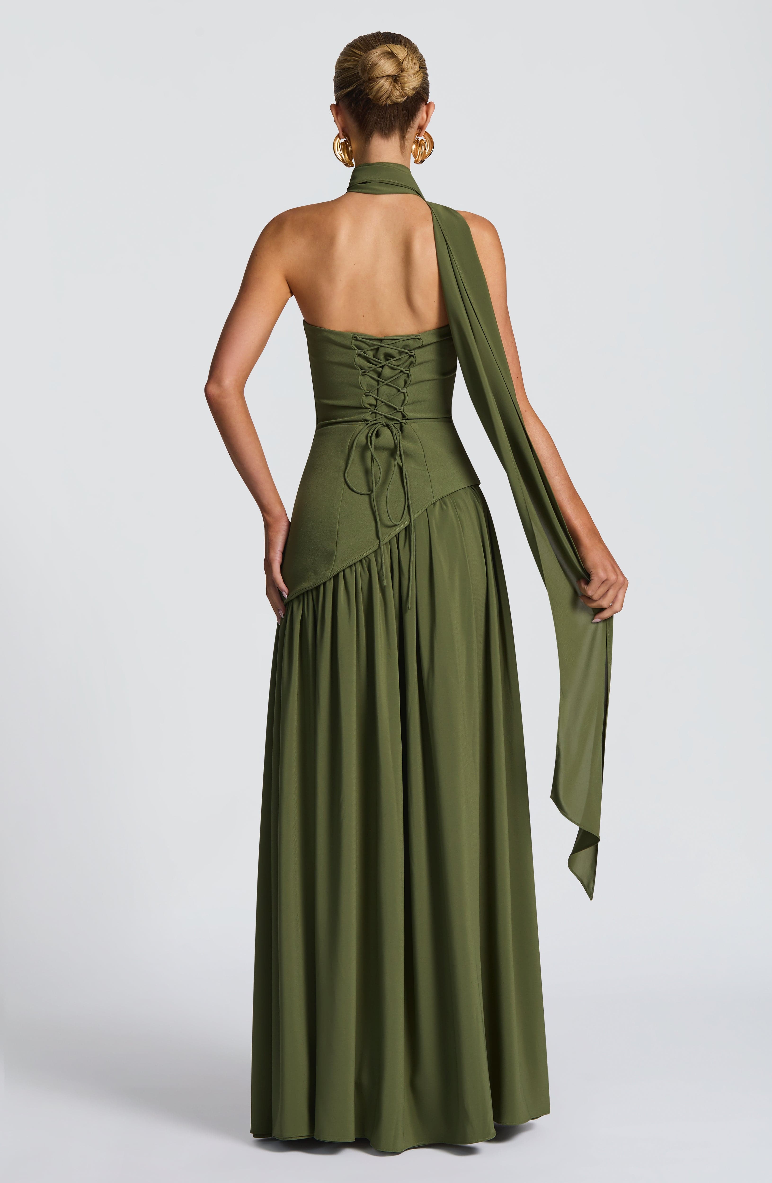 Maliyah Maxi Elbise - Haki