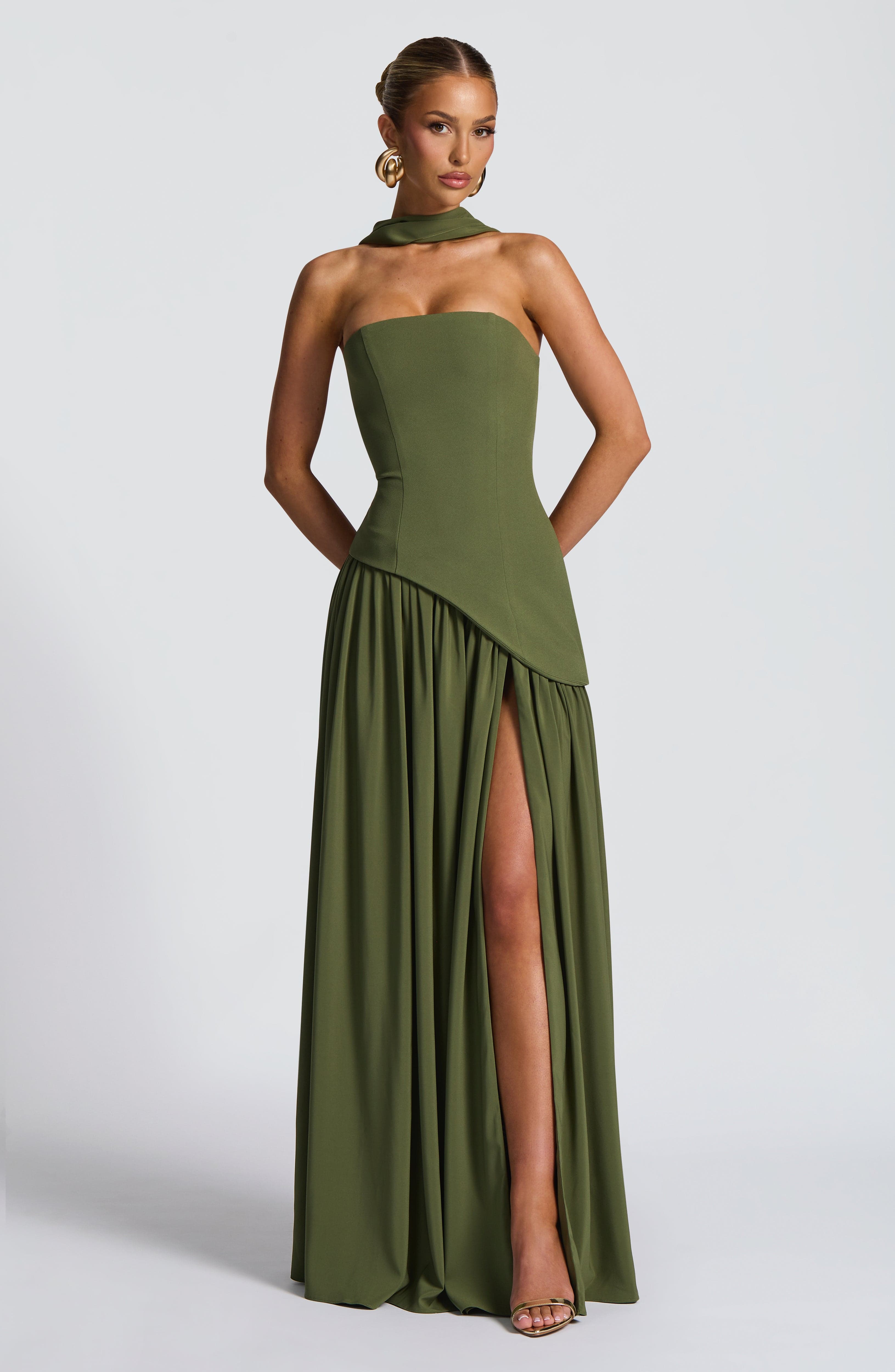 Maliyah Maxi Elbise - Haki